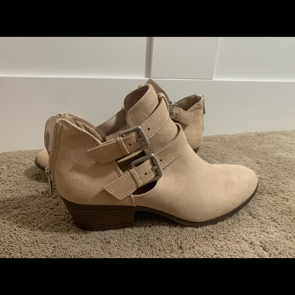 Tan ankle booties